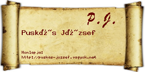 Puskás József névjegykártya