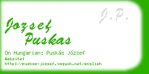 jozsef puskas business card
