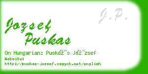 jozsef puskas business card